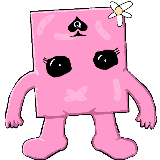 bandage girl, feraljak, condiment, cube, 1soyjak, arm, bandage, bandages, black eyes, closed mouth