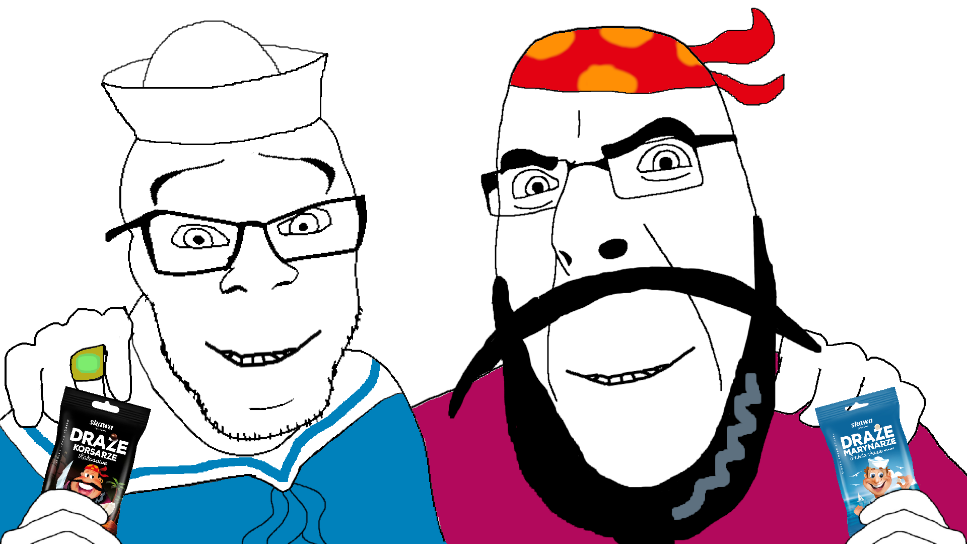 cobson, feraljak, no more brother wars, trios & duos, 2soyjaks, beard, candy, corsair, food, glasses