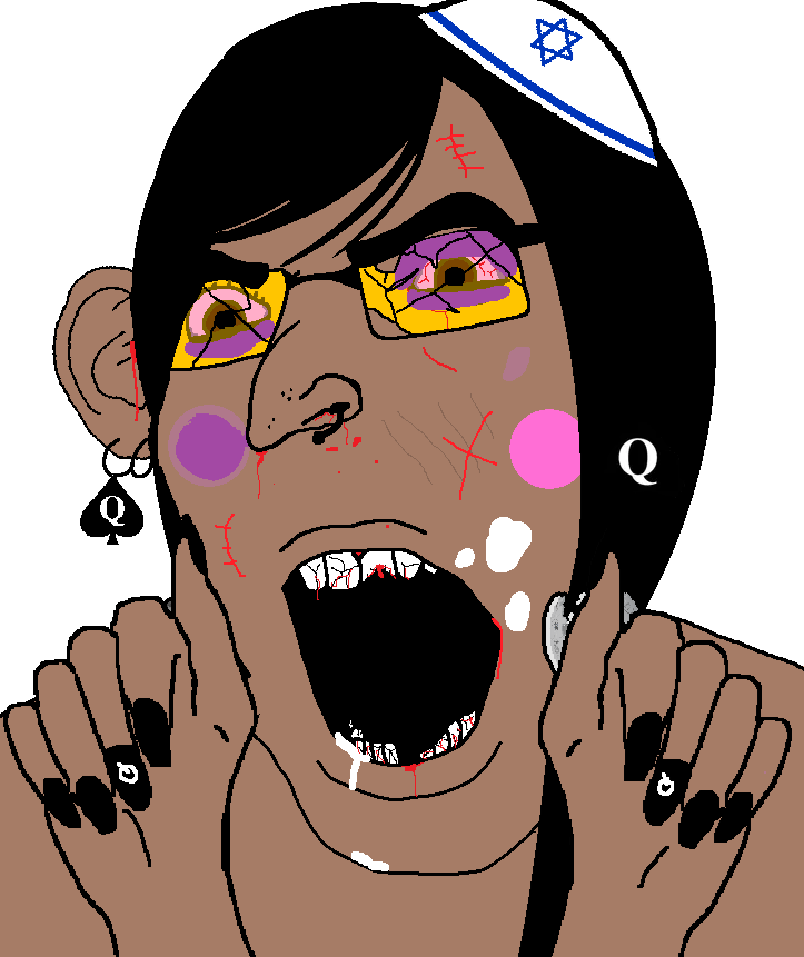 cobson, female cobson, spadeson, femjak, spadeson, bbc slut, black hair, blood, blood drip, blood from ears