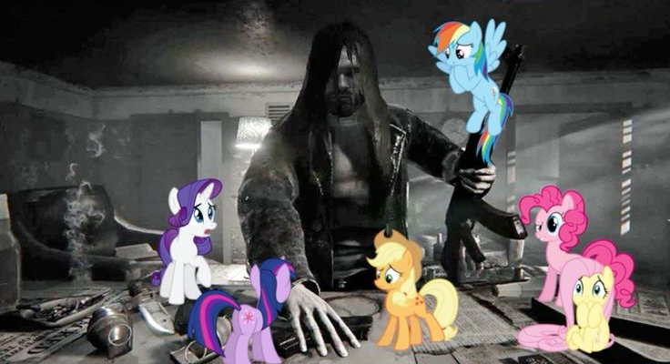 applejack, fluttershy, gigachad, not important, pinkie pie, rainbow dash, rarity, twilight sparkle, 1nas, angry