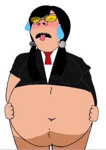 gapejak, female gapejak, femjak, belly, belly button, big belly, black hair, brown eyes, brown skin, clothes