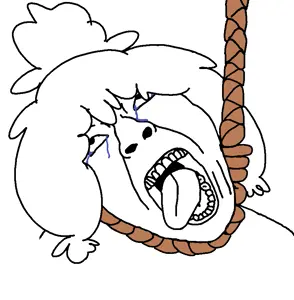 bernd, hanging troonjak, troonjak, ack, crying, hair, hanging, nancy, open mouth, rope