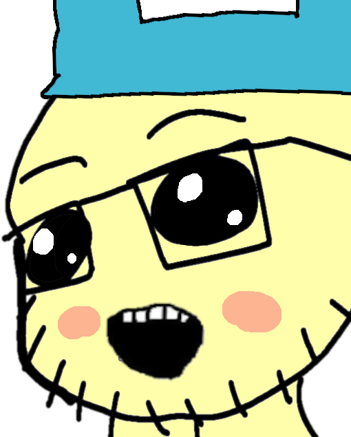 mameson, oh my god she is so attractive, black eyes, blue hat, blush, clothes, eyebrows, glasses, hat, mametchi