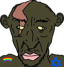 warriorzpedo, bald, closed mouth, half closed eyes, looking at you, skinny, stubble, warrior-z
