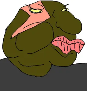 warriorlatto, bald, closed mouth, fat, looking to the right, no beard, open eyes, warrior-z