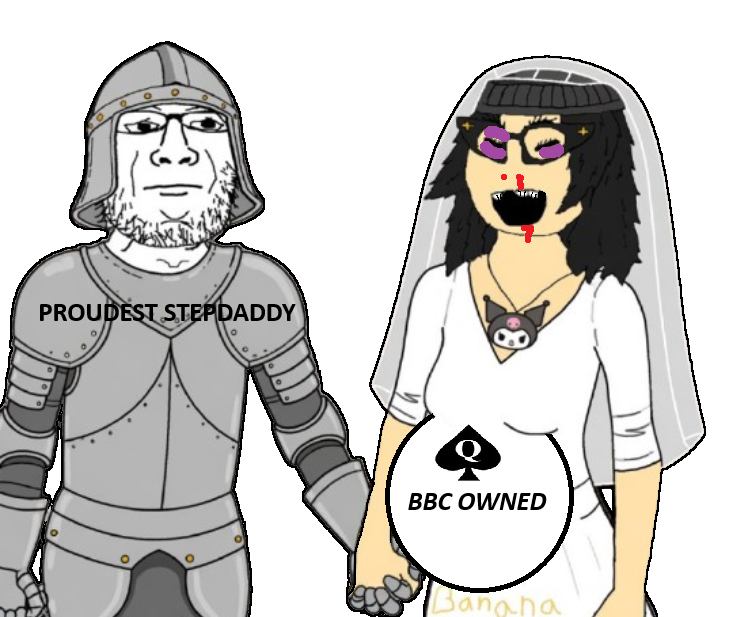soychang, soytan, marney, 3soyjaks, bbc slut, belly, big belly, black hair, blood, blood drip