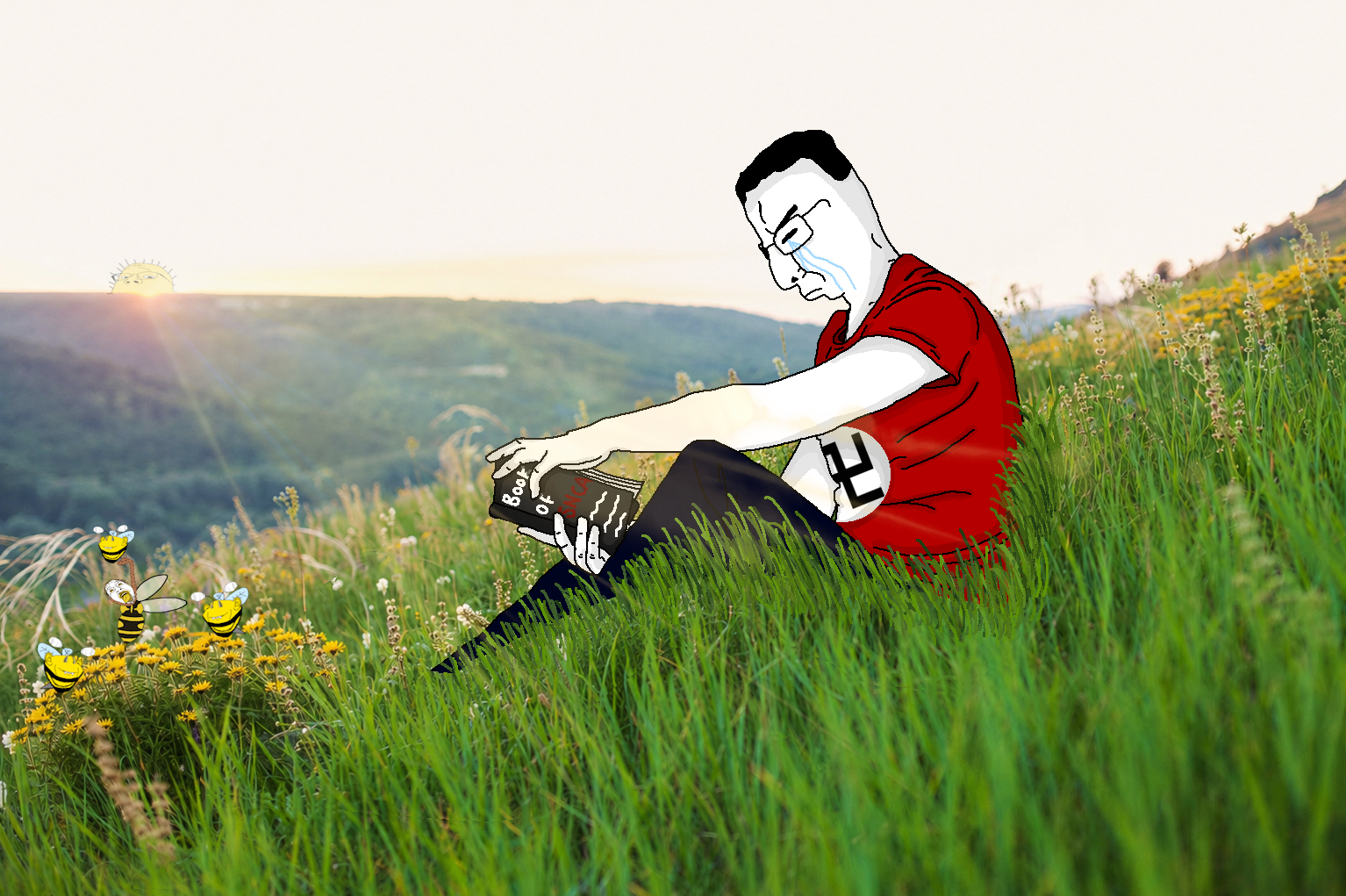 bernd, chudjak, gapejak, troonjak, wholesome soyjak, 4soyjaks, ack, animal, bee, black eyes
