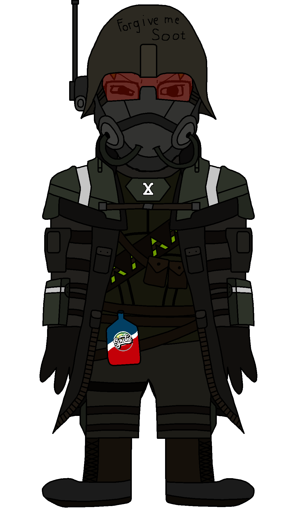 nate higgers, soyak, soyak front, natejak, armor, blonde hair, clothes, elite riot gear, fallout new vegas, front view