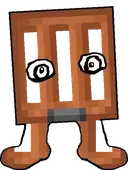 feraljak, cube, 1soyjak, acacia trapdoor, bald, block, full body, looking at you, open eyes, transparent background
