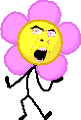 cobson, 1soyjak, animated, bushy eyebrows, eyebrows, flower, full body, gaping mouth, glasses, open mouth