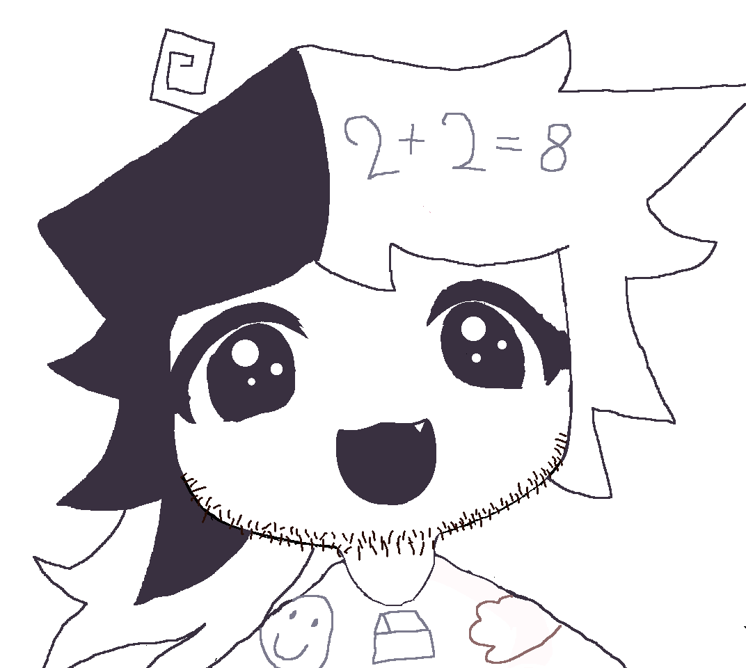 zip, unknown, 1soyjak, black eyes, black hair, front view, hair, looking at you, no glasses, open eyes