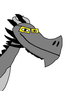 198101 - soybooru.com - bald dragon dragonjak glasses happy horns long_neck reptile smile soyjak spikes stubble uncolored_skin.png