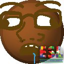 soyak, nuurumoji, 1soyjak, bald, black eyes, black skin, english second languague, esl, front view, glasses
