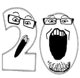 markiplier soyjak, numberjaks, 2soyjaks, glasses, looking at you, number, open mouth, stubble, transparent background, uncolored skin