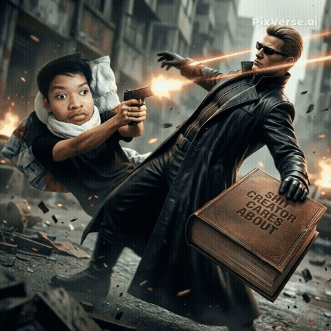 albert wesker, shit creator cares about, 1nas, animated, bullets, figh, fighting, fire, glasses, gun