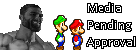 gigachad, luigi, mario, my very best friends, beard, black eyes, brown hair, buff, closed mouth, full body