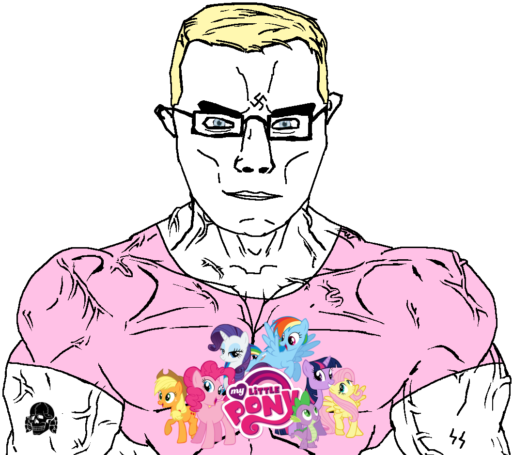 applejack, fluttershy, pinkie pie, rainbow dash, rarity, twilight sparkle, chudjak, chudjak front, muscular chud, a10 eyes