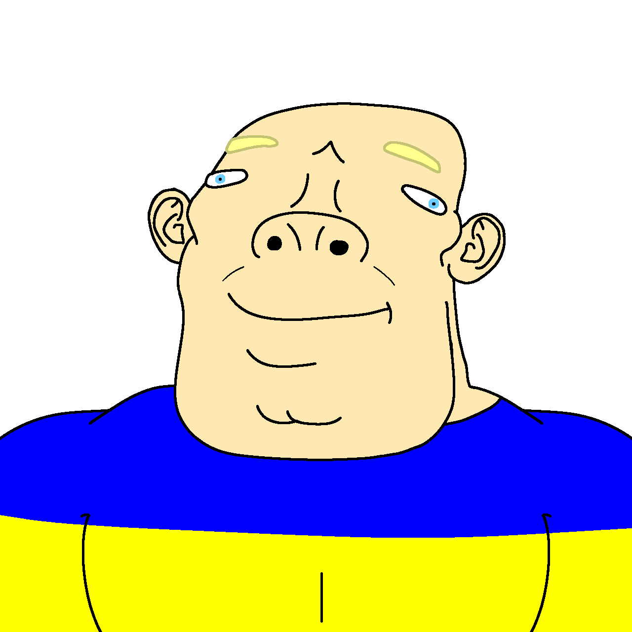 classic amerimutt, amerimutt, aryan, a10 eyes, bald, blonde hair, blue eyes, buff, chin, closed mouth