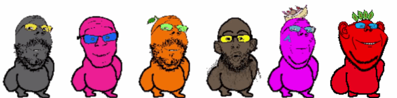 feraljak, gapejak, impish soyak ears, nojak, impish side ears, mustached gapejak, wholesome soyjak, 6soyjaks, admin, animated
