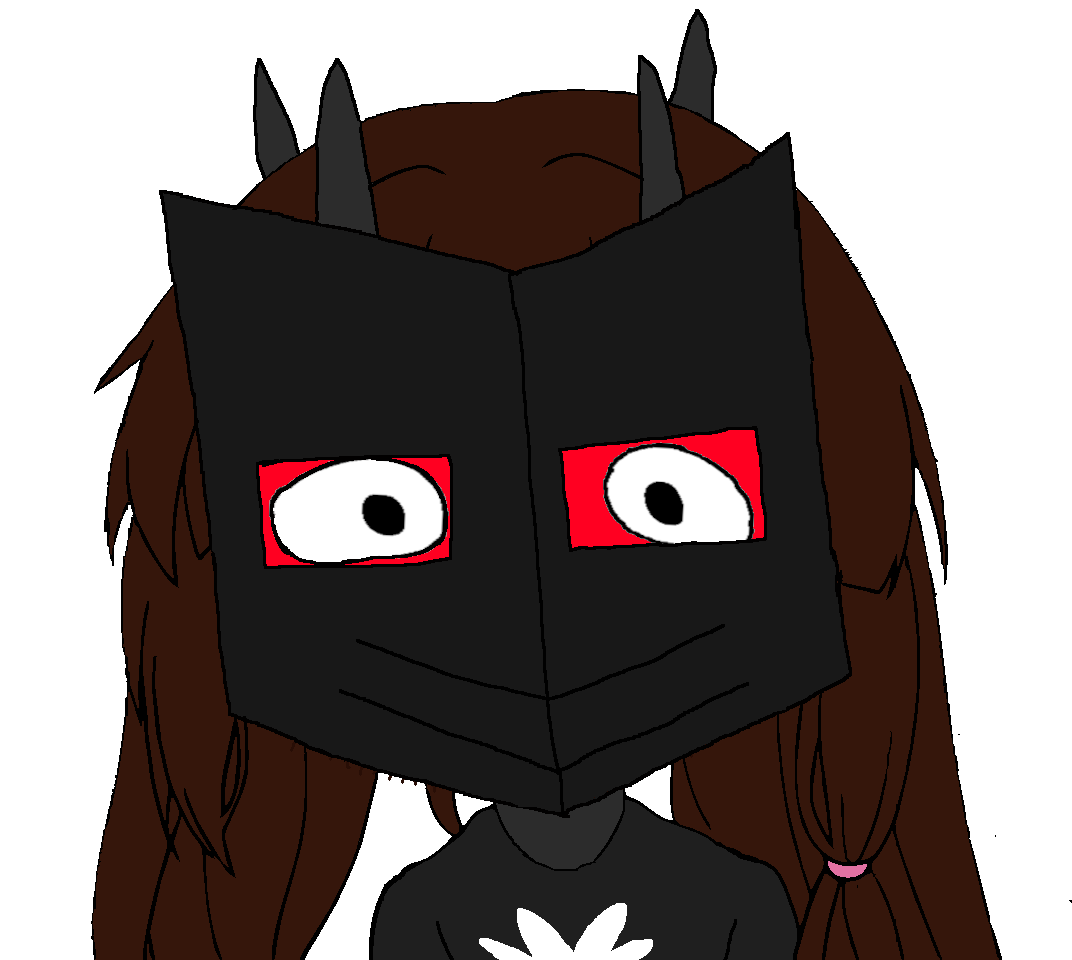 femocide, smuglet, 1soyjak, brown hair, front view, gray skin, hair, long hair, looking at you, no glasses