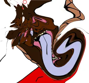 bernd, black skin, brown hair, christian, christianity, crying, distorted, eyebrows, front view, hair