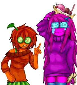 femfroot, femquote, 2nas, arch linux, arm, banana, banana split ice cream, blue glasses, closed eyes, closed mouth