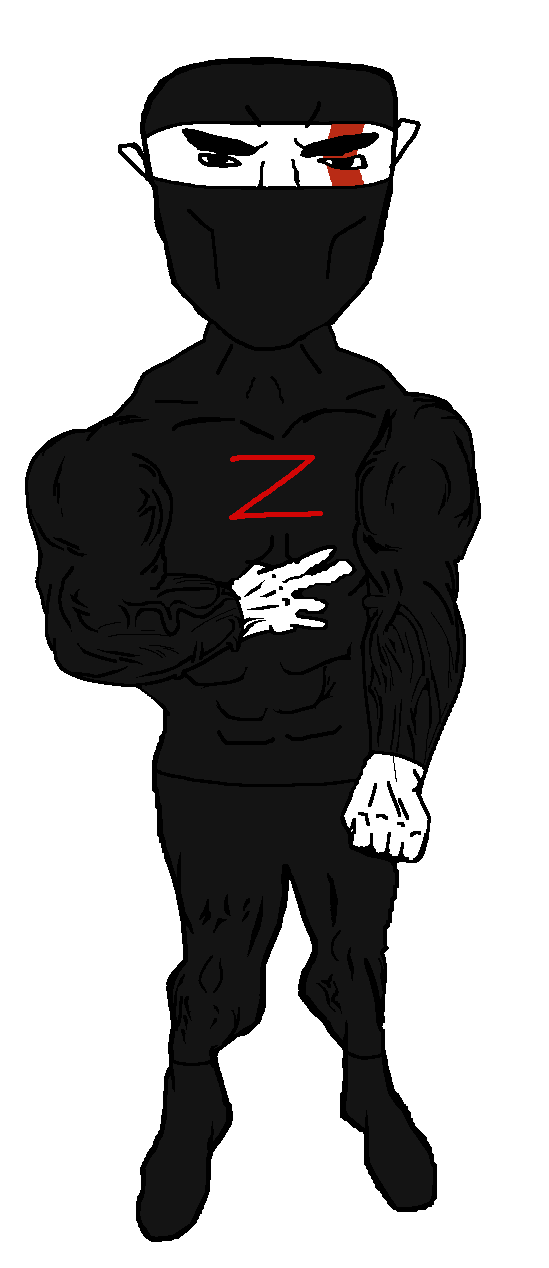 chudjak, unbotheredchud, balaclava, black clothing, buff, bushy eyebrows, clothes, eyebrows, full body, glasses