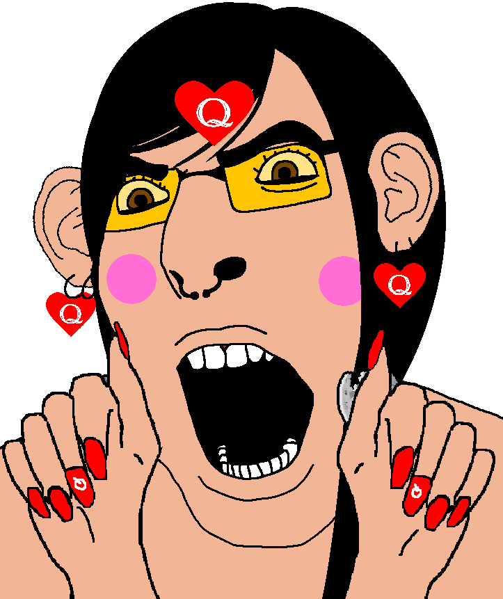 cobson, female cobson, heartson, slutson, femjak, foidjaks, 1soyjak, black hair, bleached, blush