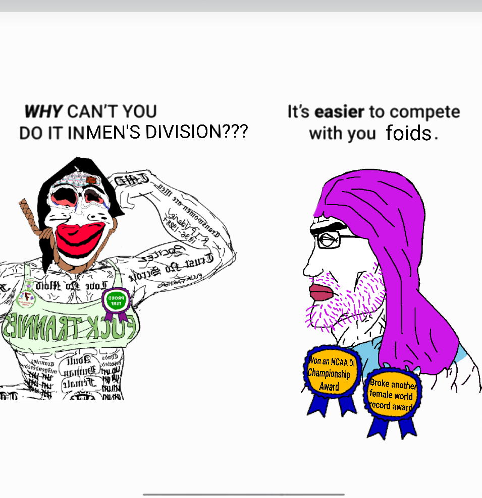 Waiter waiter more trannies in foids' sports please