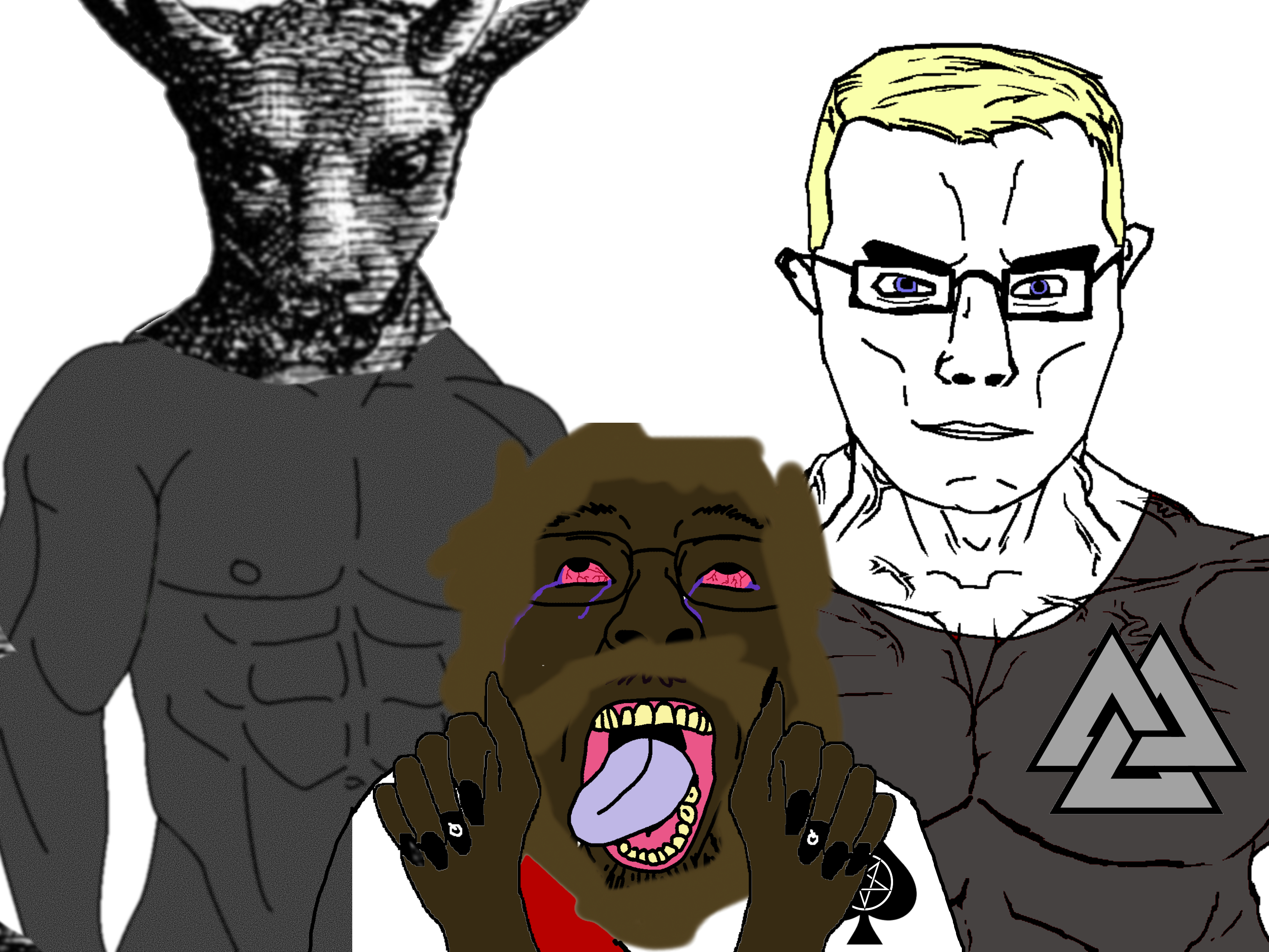 bernd, chudjak, chudjak front, muscular chud, aryan, a10 eyes, aliased, arm, baal, black skin