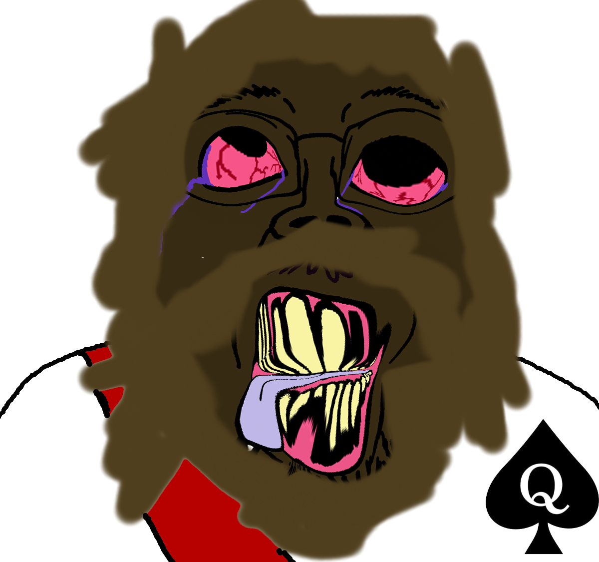 bernd, black skin, brown hair, christian, christianity, crying, distorted, distorted mouth, eyebrows, front view