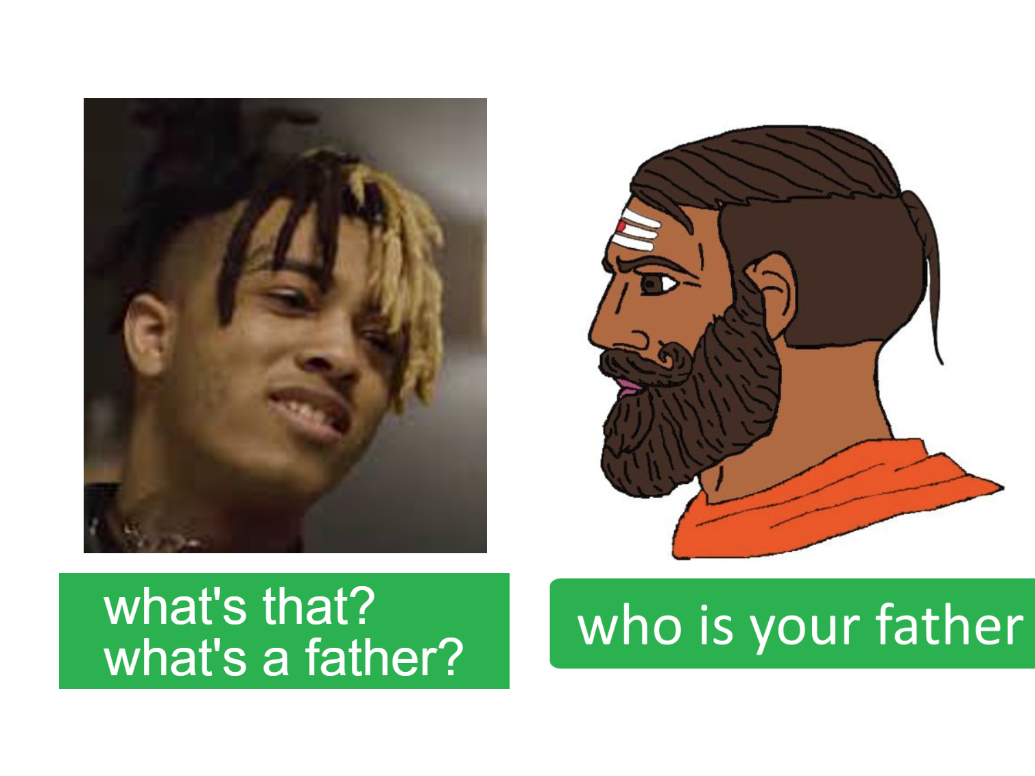 yes chad, who is your father, brown skin, father, forehead lines, green background, hindu, india, indian, jeet