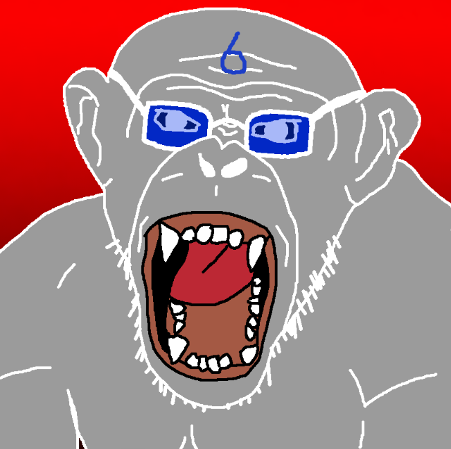 admin 6, monkeyjak, animaljaks, 1soyjak, 6, angry, animal, ape, bald, blue eyes