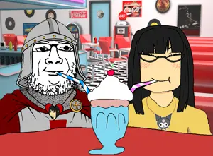 228893 - soybooru.com - annabelle blue_shirt couple female femjak gapejak gapejak_female glasses hair long_hair milkshake pink_shirt romantic straw stubble uncolored_skin wholesome_soyjak wom.png