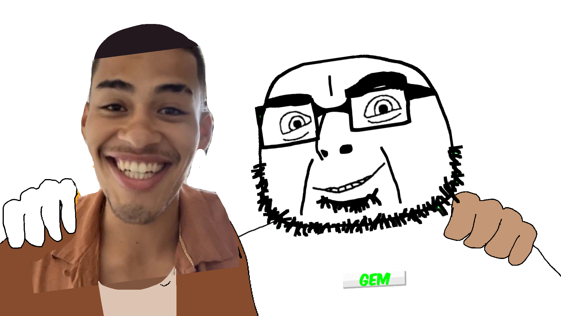 cobson, olgolstein, no more brother wars, brown skin, friendship, gem, glasses, happy, real life, smile