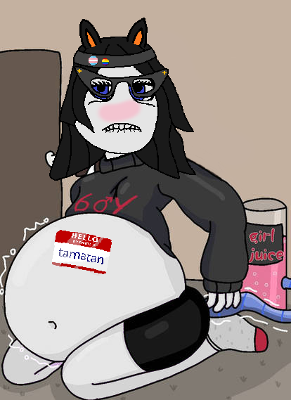 soytan, 1soyjak, belly, belly button, black eyes, black hair, blue eyes, blush, boymoder, button