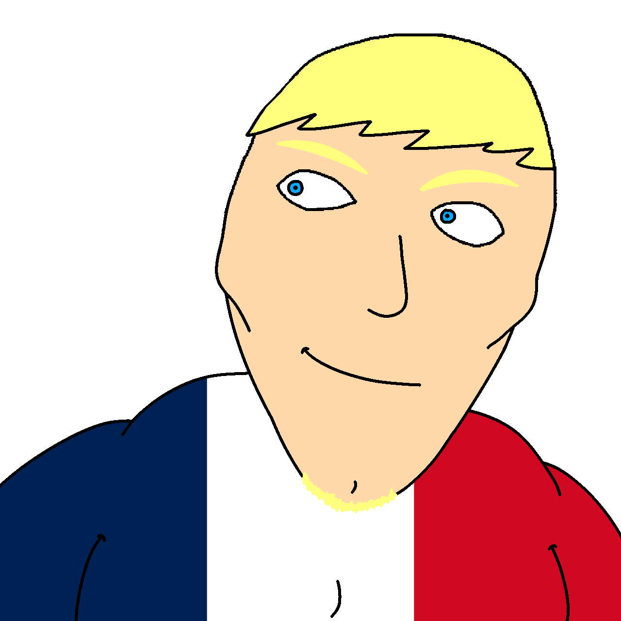 frenchjak, frenchgemmy, frenchmutt, gemmy, gemmy soyjaks, a10 eyes, gemmy beast, blonde hair, blue eyes, buff