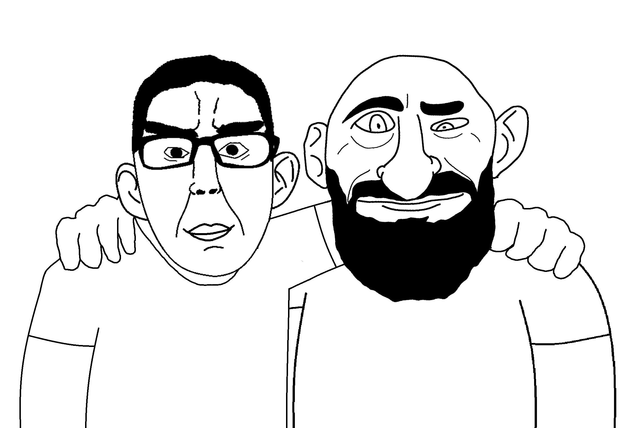 chudjak, mubarak, nojak, nochud, no more brother wars, chuddified soyjaks, 2soyjaks, bald, beard, big nose