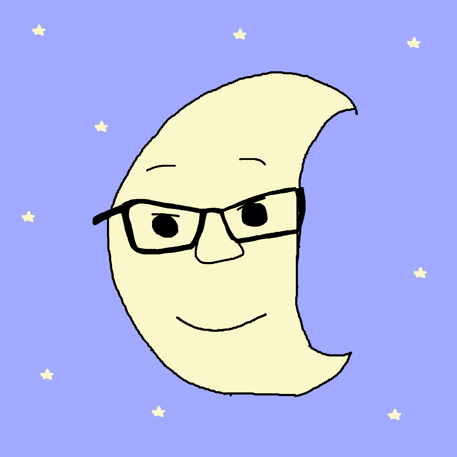 feraljak, lobotomised feral, wholesome feral, wholesome feraljak, 1soyjak, bald, black eyes, blue background, closed mouth, glasses