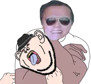 - soybooru.com - arm bernd bloodshot_eyes buff choke_hold chud chud's_hitman chudjak clothes ear glasses hair hand headlock makeup open_mouth pol_face soyjak strangling stubble template the_weak_should_fear_the_.png