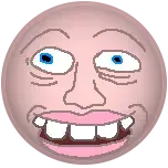 sheeeit, timmy, aryan, nuurumoji, a10 eyes, blue eyes, circle, crooked teeth, pink lips, retard