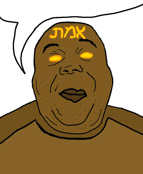 alicia, hunky twink sex machine, hunky twink sex machine, 1soyjak, bald, brown skin, closed mouth, fat, front view, golem