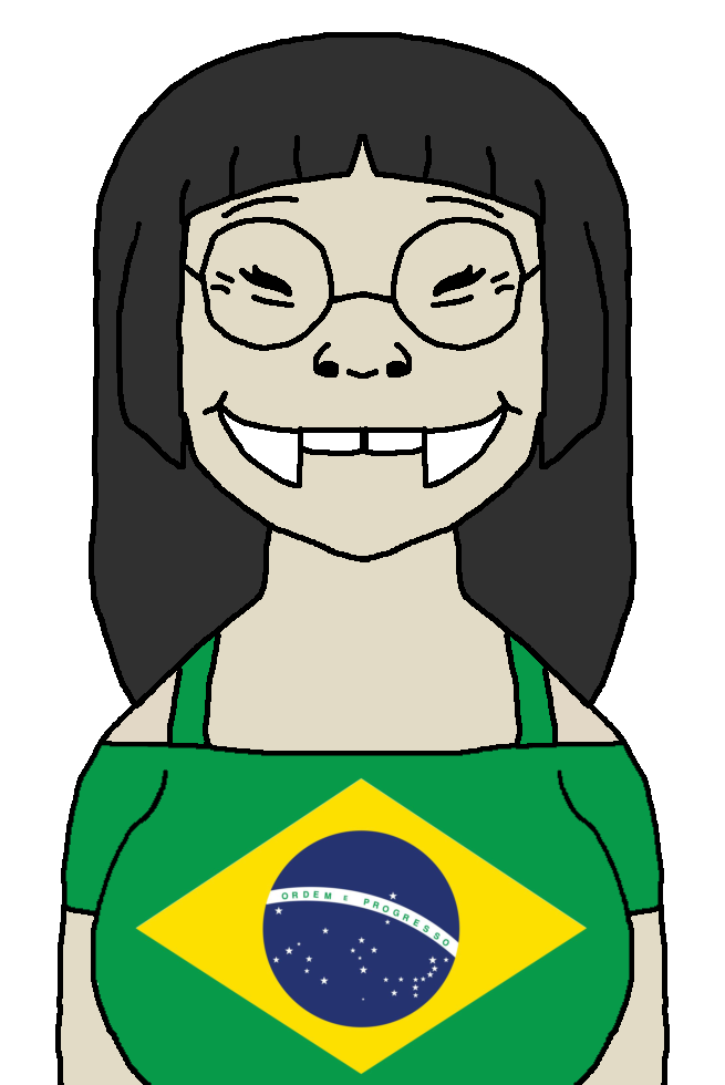 soykio kid, soykio girl, soykio girl front, femjak, asian, asian female, black hair, brazil, buck teeth, fangs