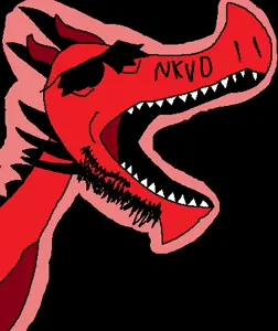 198118 - soybooru.com - bald commie dragon dragonjak glasses glowie glowing horns long_neck open_mouth red_glow red_skin reptile russia soviet soviet_union soyjak spikes stubble sunglasses sunshades.png