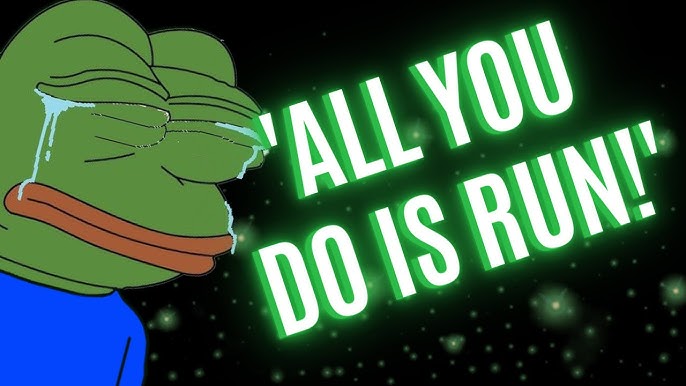 pepe, amphibian, animal, bald, big lips, black background, blue shirt, closed mouth, crying, crying pepe