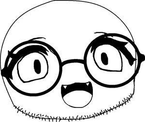 smuglet, :3, 1soyjak, anime, bald, cute, eyebrows, eyes, female, front view