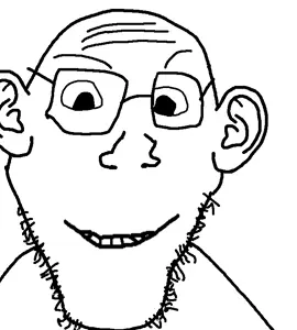chinson, 1soyjak, bald, facial hair, forehead lines, front view, mad, nose, nuvariant, portrait