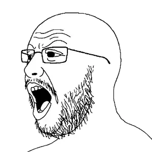 brazilian, angry, bald, balding, eyebags, fat, glasses, nuvariant, open eyes, open mouth