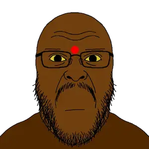 brazilian, bald, black eyes, brown skin, closed mouth, front view, india, indian, looking at you, mustache