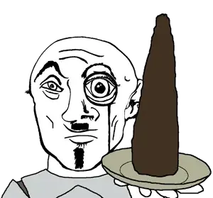 variant:danny_yn subvariant:mineral_inspecteur armor knight medeival goatee hitler mustache nazi german frowning sad eyebrows black eyes bald variant platejak poop plate food 13.png